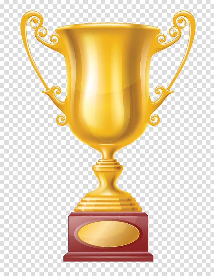 yellow and brown trophy illustration, Trophy Gold medal , Champion gold cup transparent background PNG clipart
