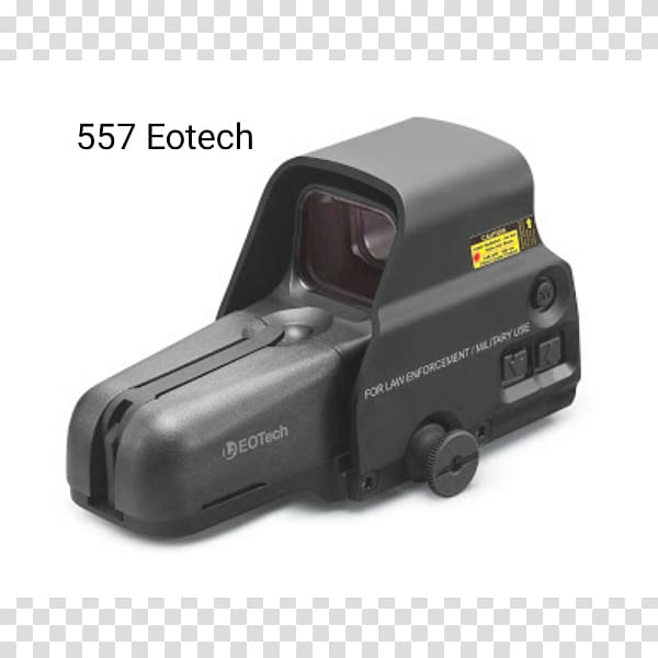 EOTech Holographic weapon sight M4 carbine Firearm Reflector sight, weapon transparent background PNG clipart