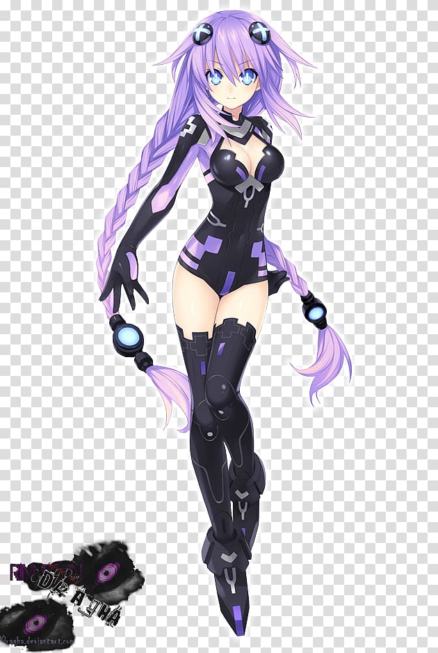 Megadimension Neptunia VII Hyperdimension Neptunia mk2 Cyberdimension Neptunia: 4 Goddesses Online Video game Dragon Ball Xenoverse, purple hair transparent background PNG clipart