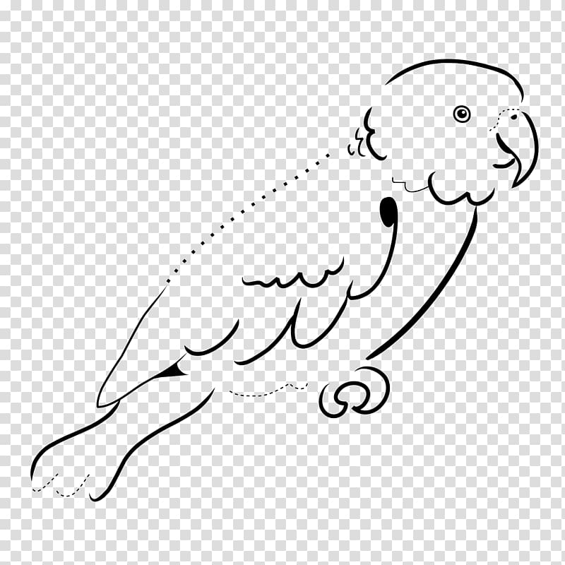 Art Black and white Parrot Drawing, pirate parrot transparent background PNG clipart