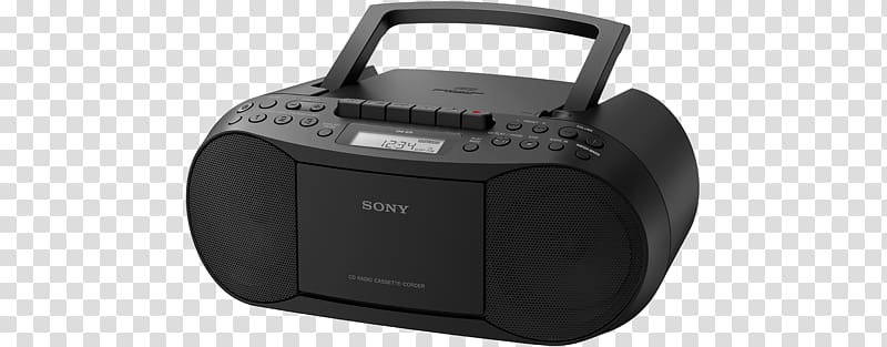 Sony CFD-S70 Boombox Compact Cassette CD player, sony transparent background PNG clipart