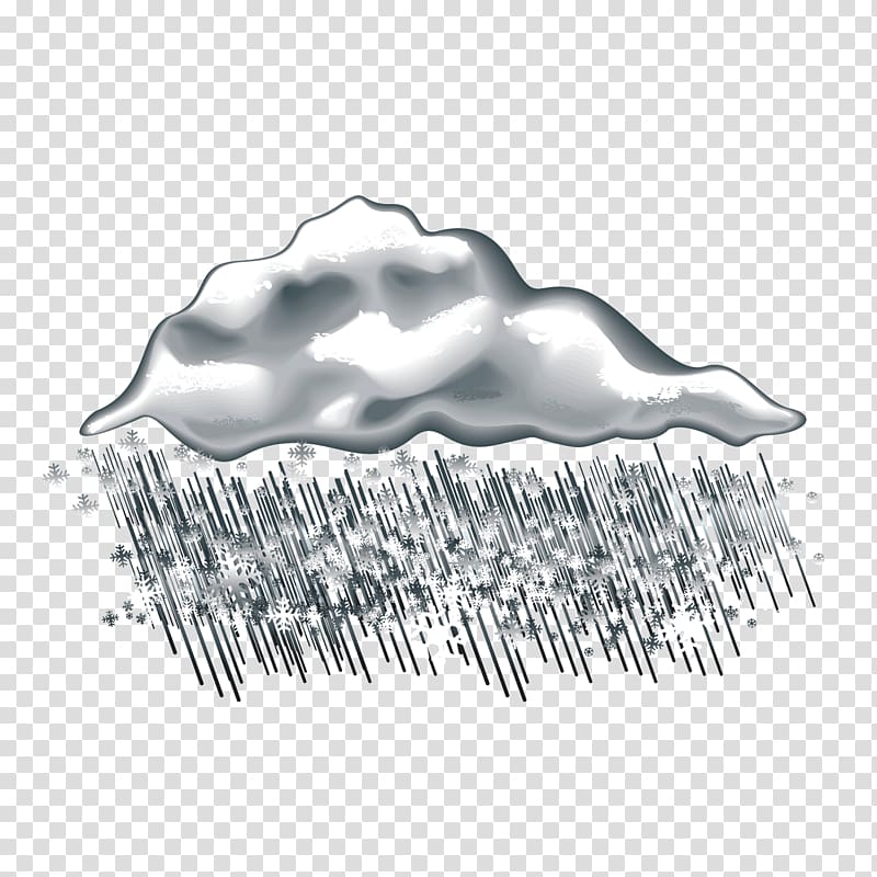 Cloud Rain Snow, Gray clouds and snow transparent background PNG clipart