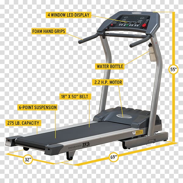 Treadmill Aerobic exercise Endurance Fitness Centre, commerical use transparent background PNG clipart