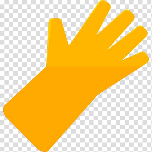 Rubber glove Natural rubber, Yellow protective gloves transparent background PNG clipart