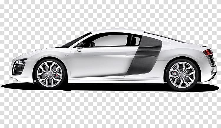 AUDI R8 5.2 FSI Quattro Car 2009 Audi R8 V10 engine, Aston Martin V8 Vantage 2005 transparent background PNG clipart