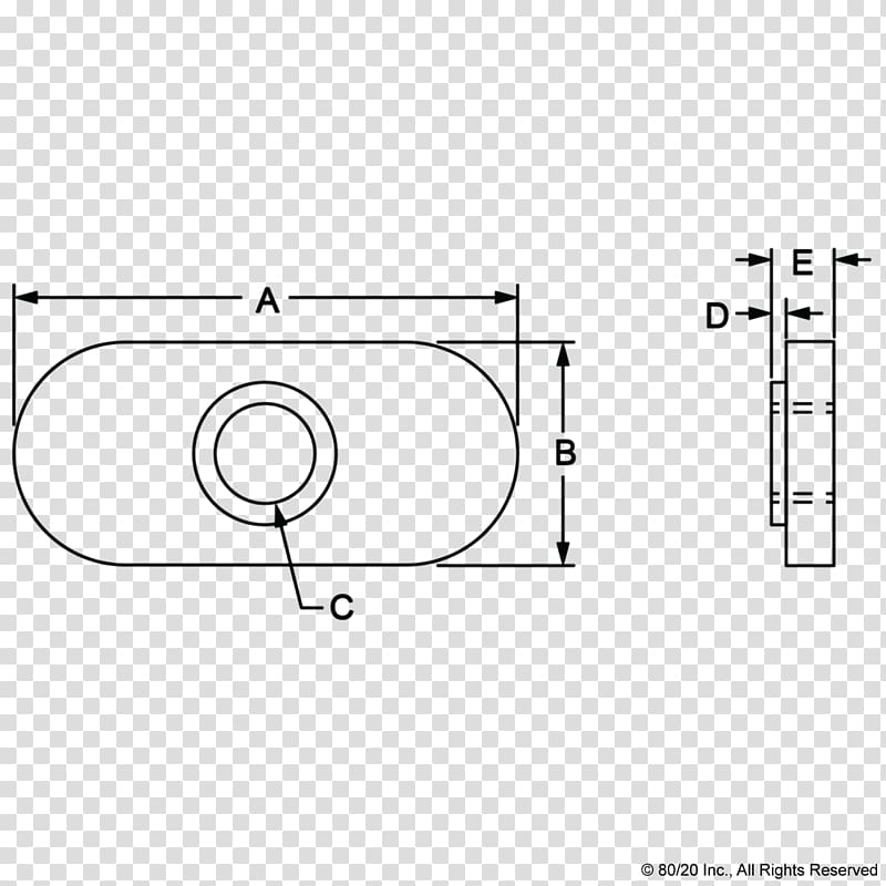 Skarda Equipment Co Inc T-nut T-slot nut 80/20, dimensional transparent background PNG clipart