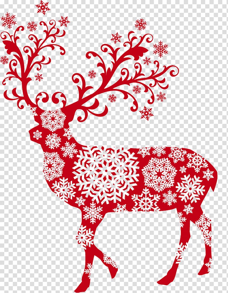 Reindeer Santa Claus Christmas, Pattern elk capture transparent background PNG clipart