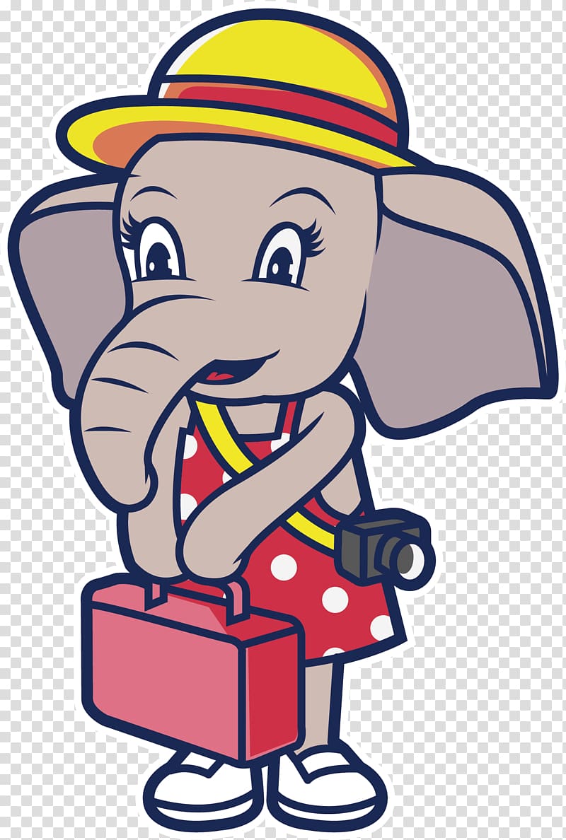 Hat , Lovely elephant transparent background PNG clipart