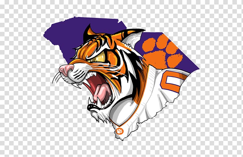 Clemson Tigers football Clemson University Upstate South Carolina, tiger transparent background PNG clipart