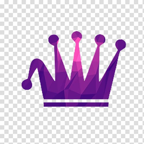 Logo Crown Clown, Purple Crown material transparent background PNG clipart