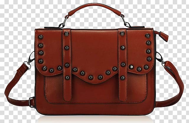Handbag Satchel Leather Strap, retro objects transparent background PNG clipart