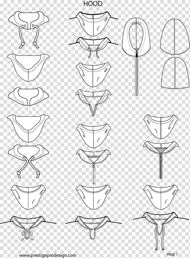 Technical drawing Collar Clothing Sketch, jacket transparent background PNG clipart