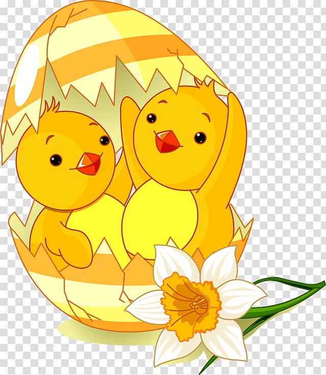Easter Bunny Greeting & Note Cards Happiness, chick transparent background PNG clipart