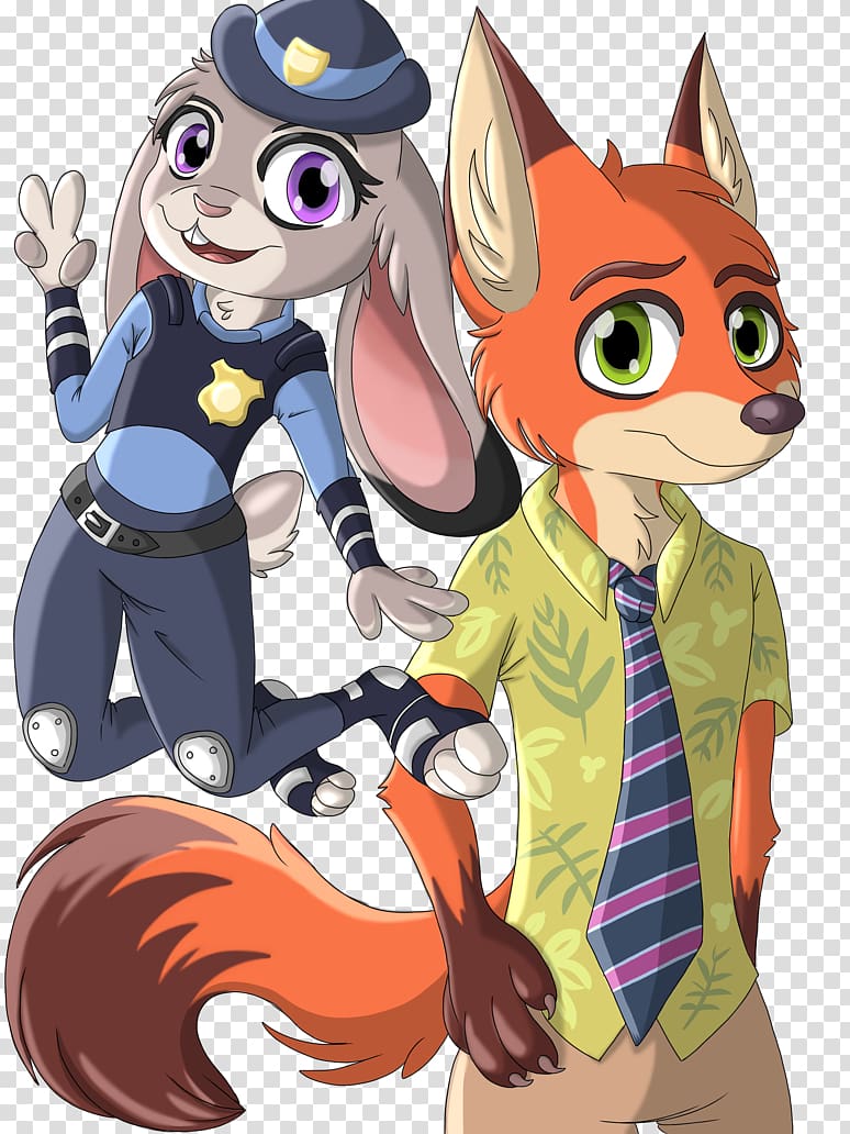 Lt. Judy Hopps Nick Wilde Film Fan art, Zootopia transparent background PNG clipart