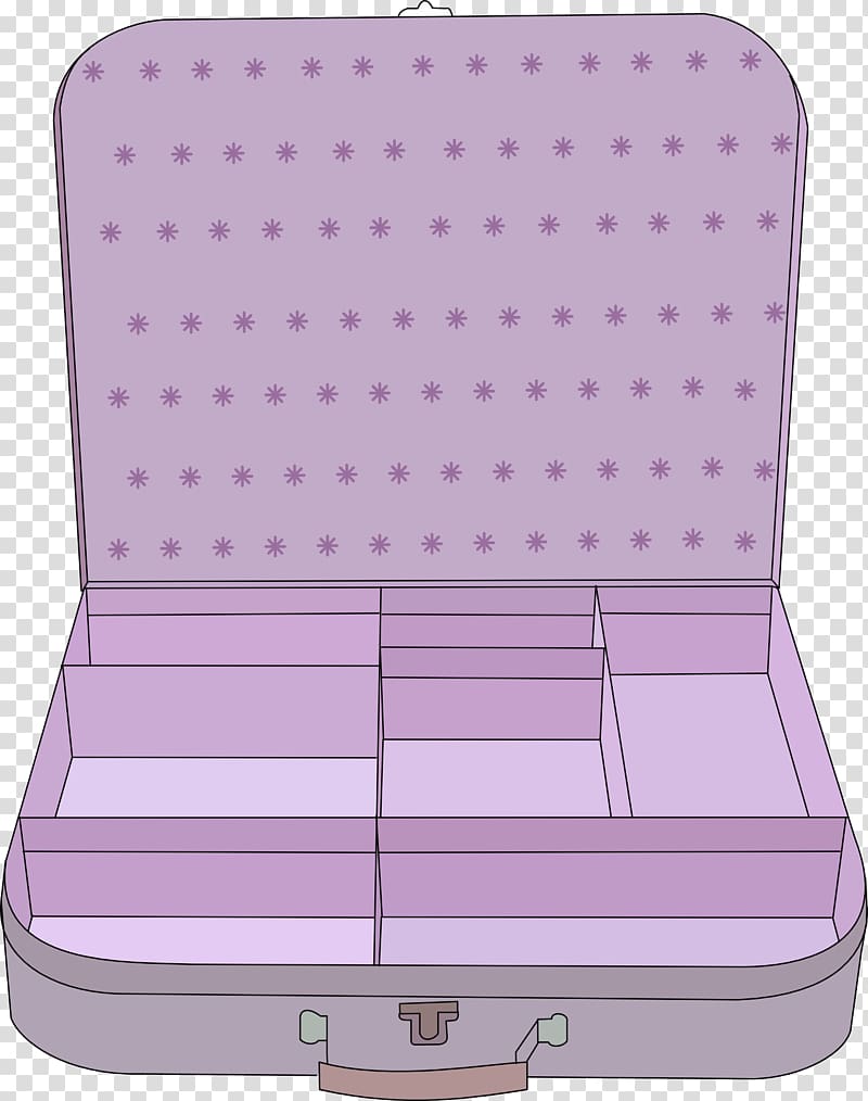 Suitcase Baggage , Purple makeup box transparent background PNG clipart