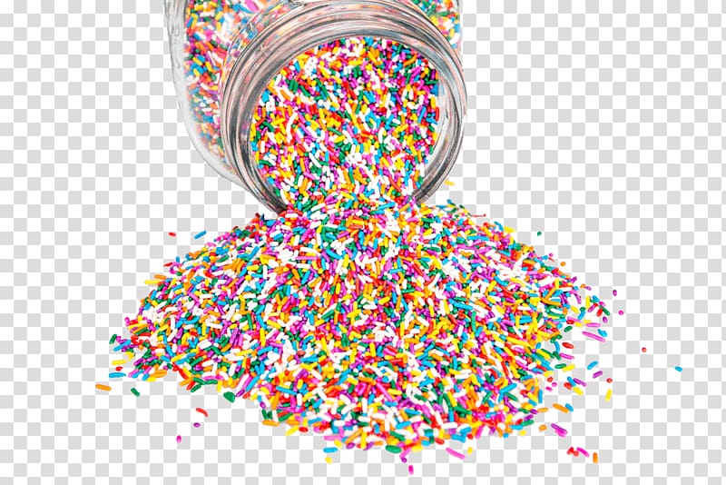 spilled sprinkles illustration, Ice cream Cupcake Sprinkles Flavor, sprinkles transparent background PNG clipart