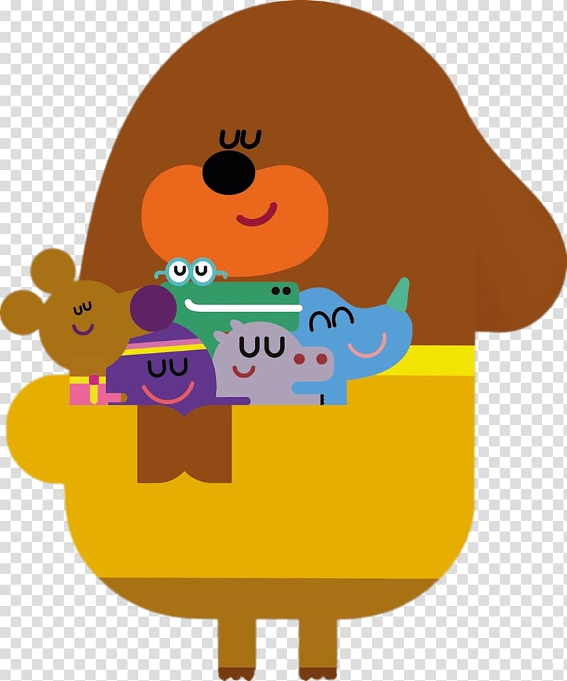 brown dog illustration, Duggee Hugging His Friends transparent background PNG clipart