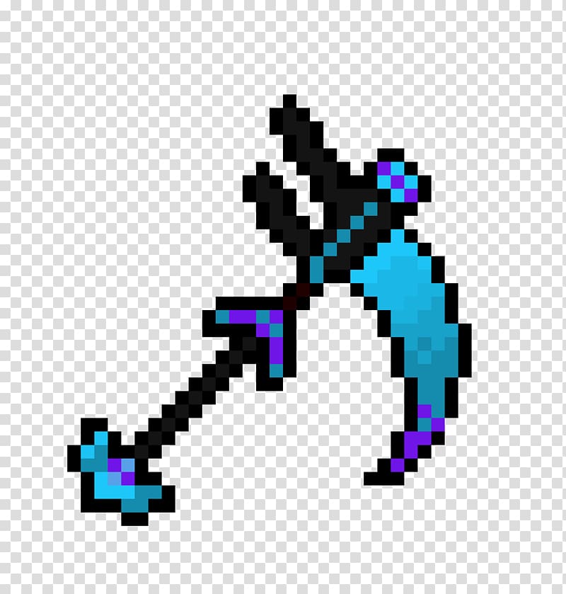 Terraria Pixel art Sickle Death, nightwing logo transparent background PNG clipart