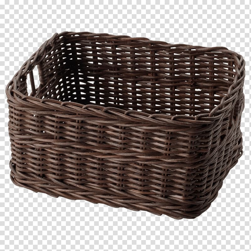 brown wicker basket, Dark Brown Ikea Basket transparent background PNG clipart