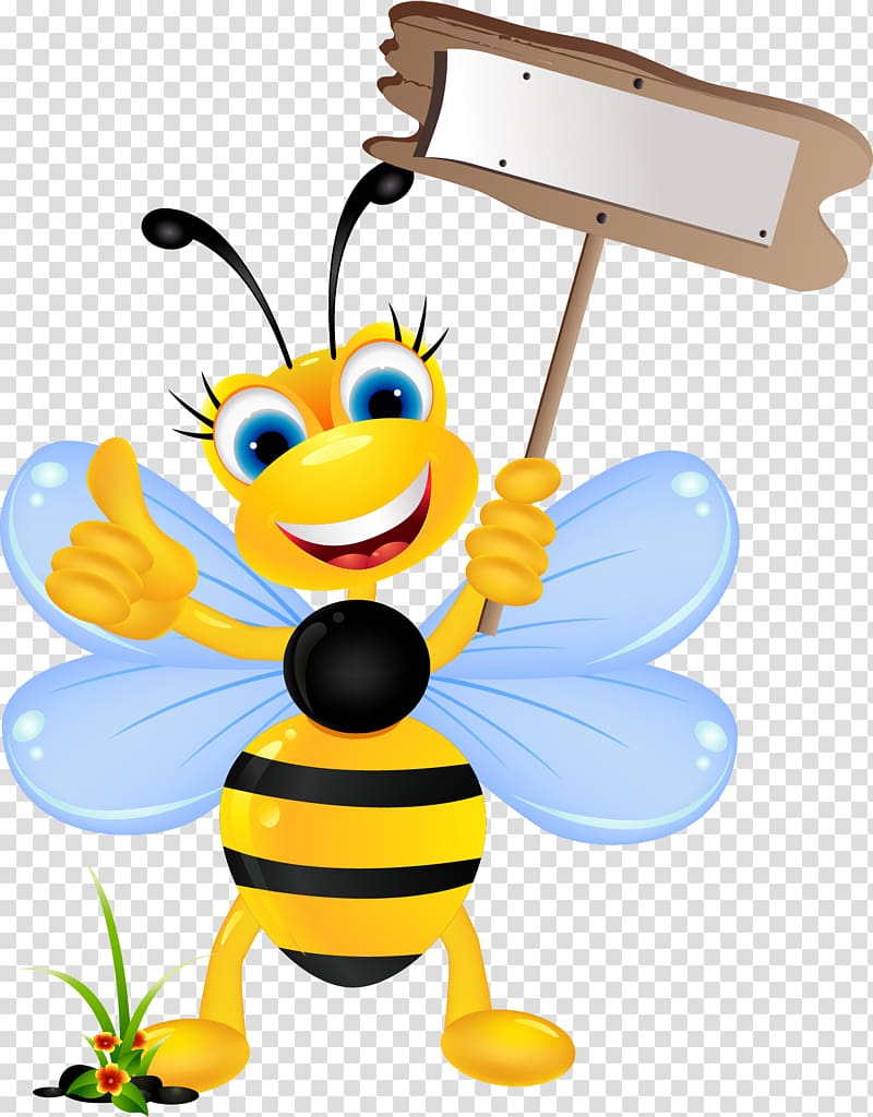 Bee Cartoon , Cute cartoon bee transparent background PNG clipart