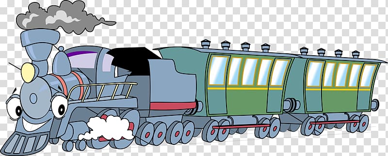 Train Rail transport Steam locomotive, Cartoon train transparent background PNG clipart