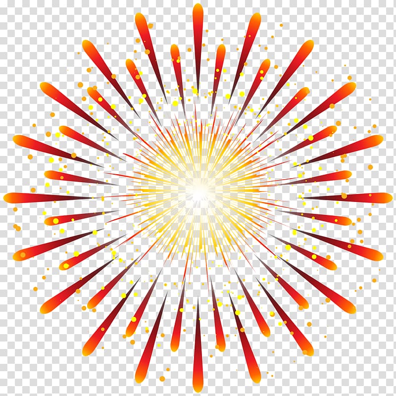 red and yellow illustration, Fireworks , Firework Orange transparent background PNG clipart