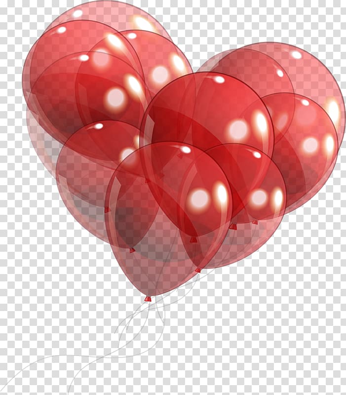 Euclidean Heart, Red Balloon transparent background PNG clipart