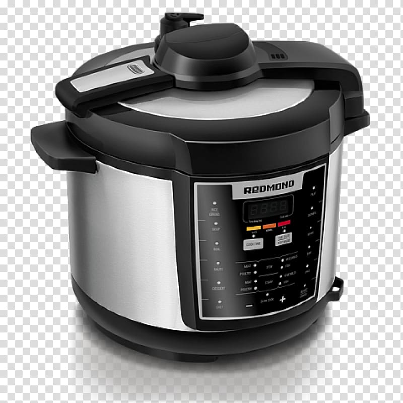Multicooker Pressure cooking Slow Cookers Redmond M4502e Multi Pro Cooker Series with 34 Programmes, 5 Litre, 860 W, Black, Electric Deep Fryer transparent background PNG clipart