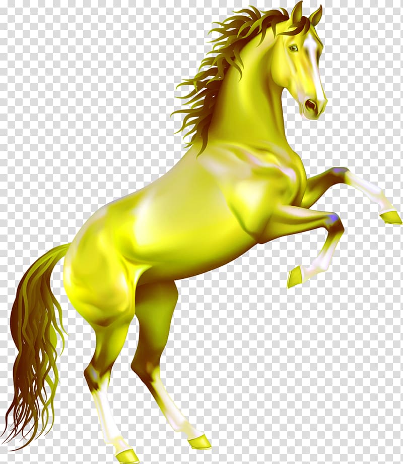 Arabian horse Mustang Stallion Rearing , Golden horse transparent background PNG clipart