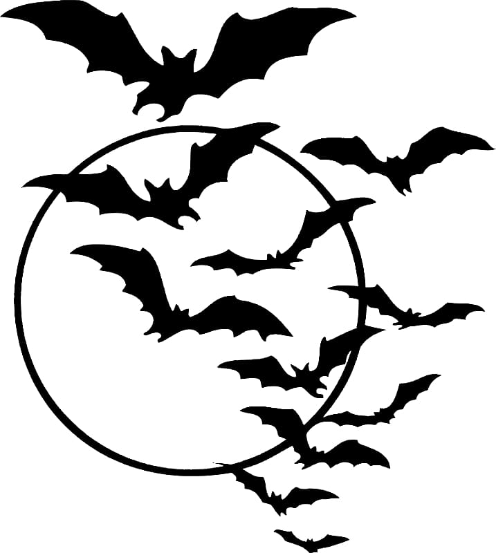 Bat Halloween , Halloween Moon transparent background PNG clipart