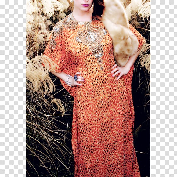 Kaftan Dress Abstract art Gown, cheetah print transparent background PNG clipart