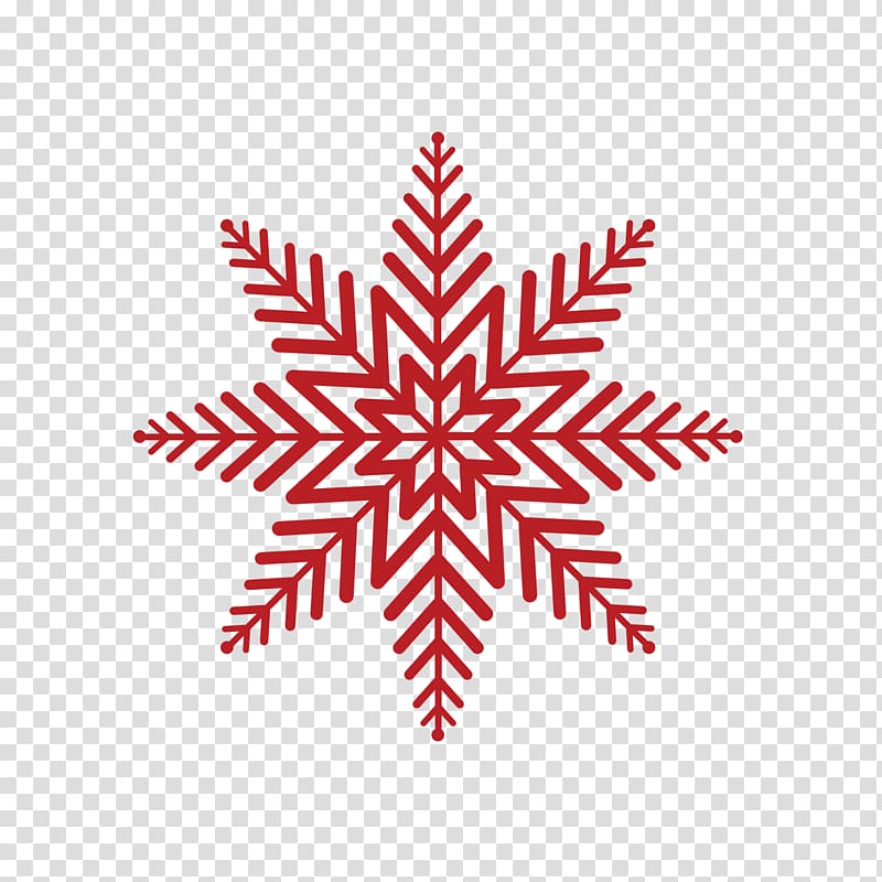 red snowflake pattern transparent background PNG clipart