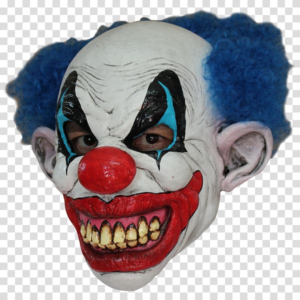 Mask Evil clown Costume Horror, mask transparent background PNG clipart