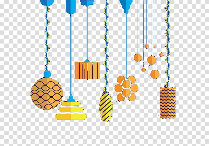 Yellow, Rope hanging lamp ornaments transparent background PNG clipart