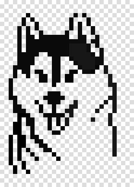 Gray wolf Pixel art Siberian Husky Drawing, pixel art transparent background PNG clipart