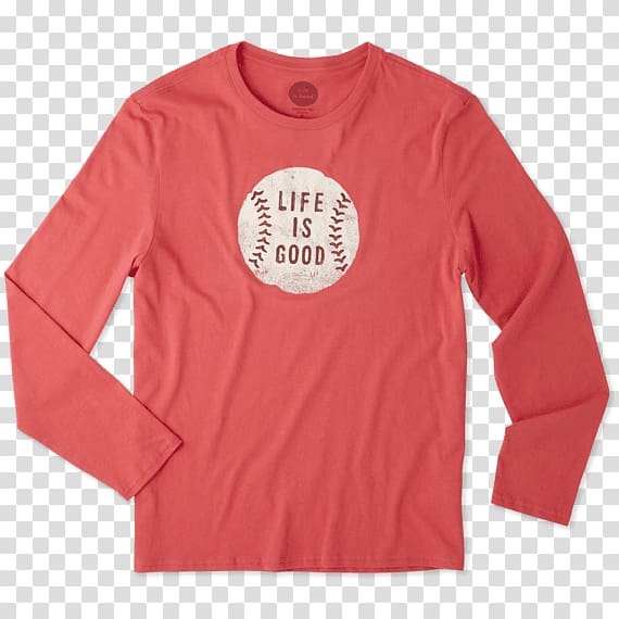 Long-sleeved T-shirt Long-sleeved T-shirt Life is Good Company Printed T-shirt, T-shirt transparent background PNG clipart