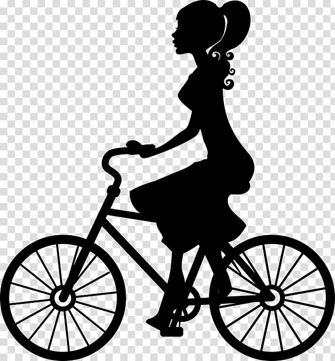 Bicycle Cycling Silhouette , powerful woman transparent background PNG clipart