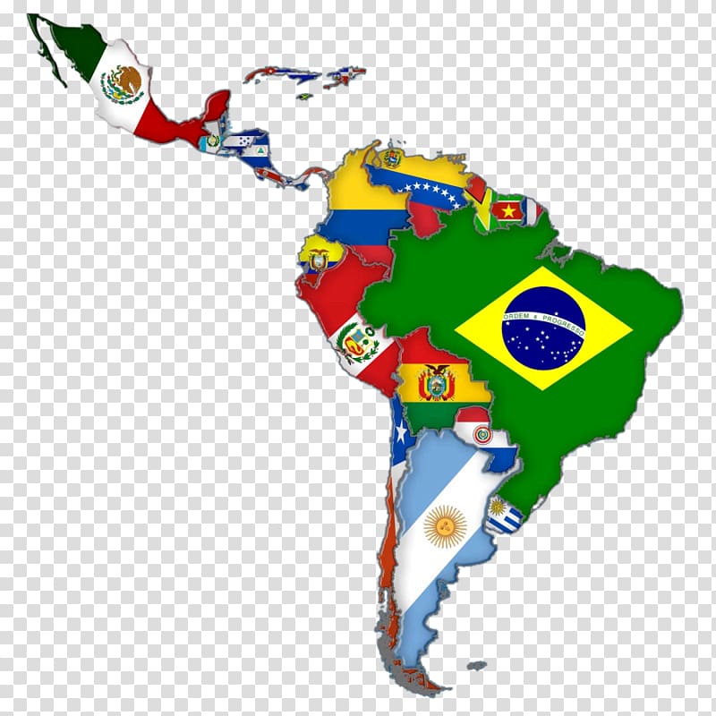 map , Latin America Flags of South America Map, map transparent background PNG clipart