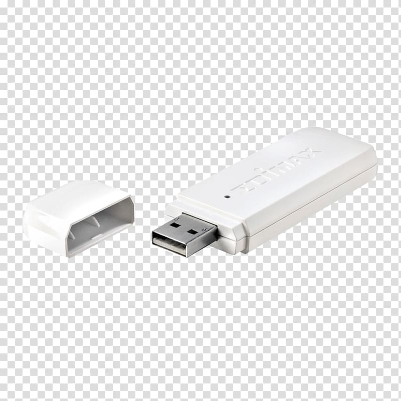 USB Flash Drives Adapter Wireless Access Points Edimax Wi-Fi, USB transparent background PNG clipart