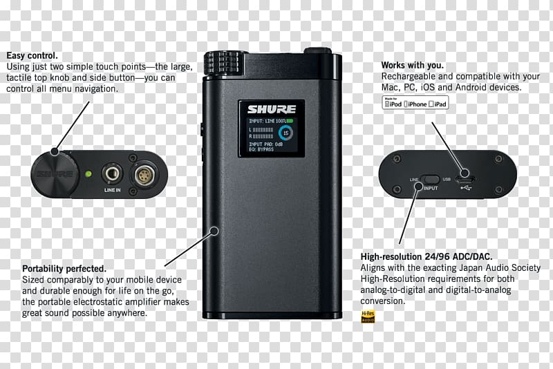 Shure KSE1500 Headphones Capacitor Écouteur, headphones transparent background PNG clipart