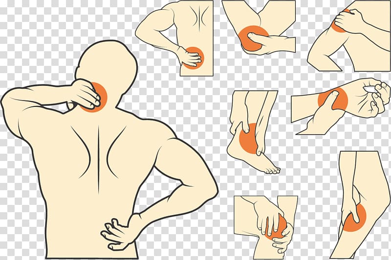 massage points collage, Chest pain Thumb Pain scale Therapy Illustration, flu discomfort localized pain transparent background PNG clipart