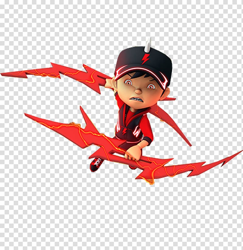 BoBoiBoy Halilintar BoBoiBoy Thunderstorm Lightning Animonsta Studios, it's a girl transparent background PNG clipart