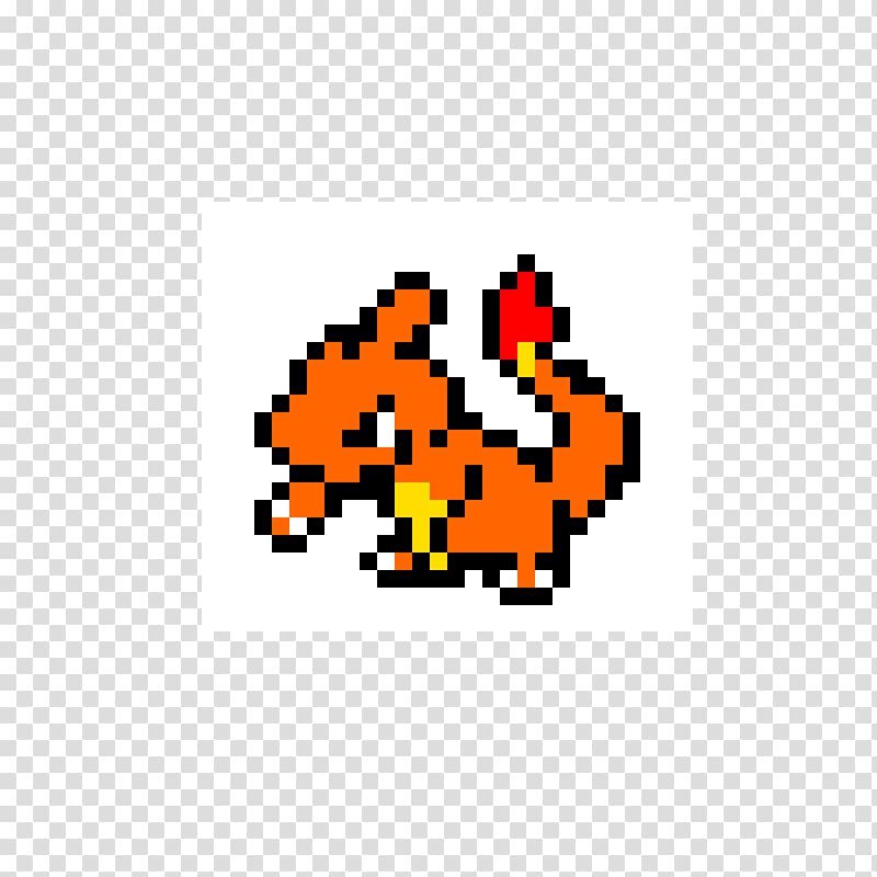 charmander pixel art template