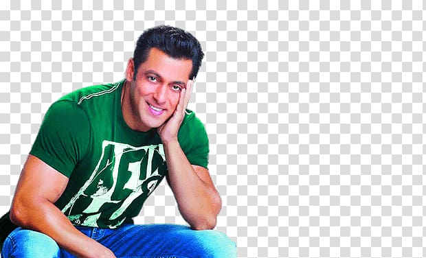 man wearing green crew-neck shirt smiling, Salman Khan Green Tshirt transparent background PNG clipart