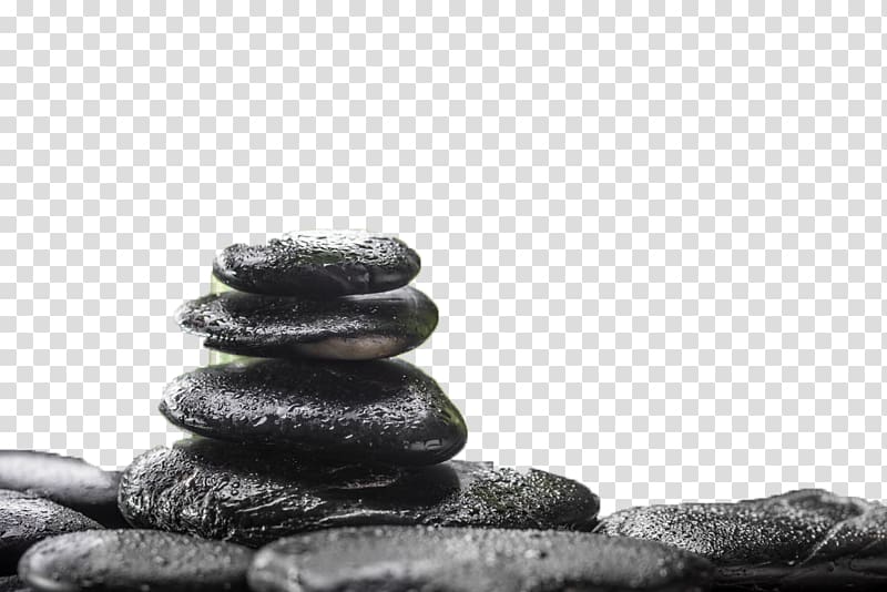 stack of black stones, Stone massage Spa, Stone massage transparent background PNG clipart