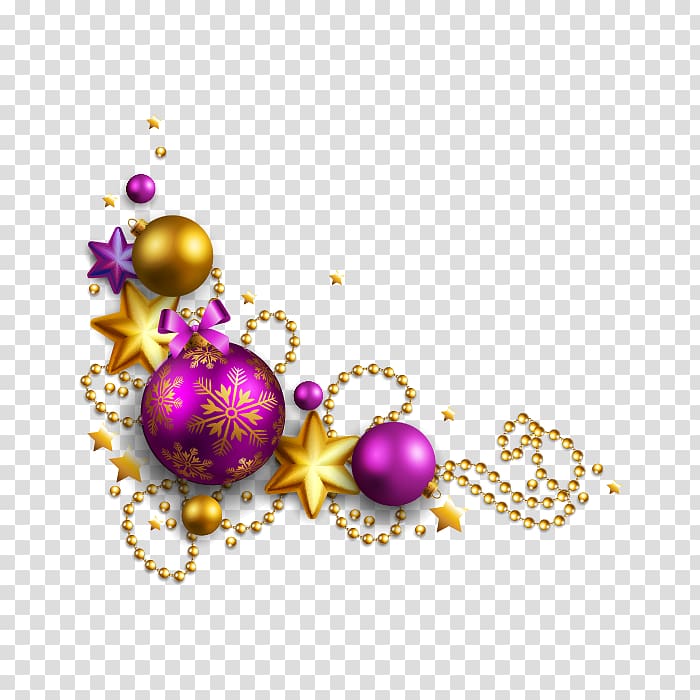 Christmas ornament Santa Claus Purple, Purple Christmas ball transparent background PNG clipart