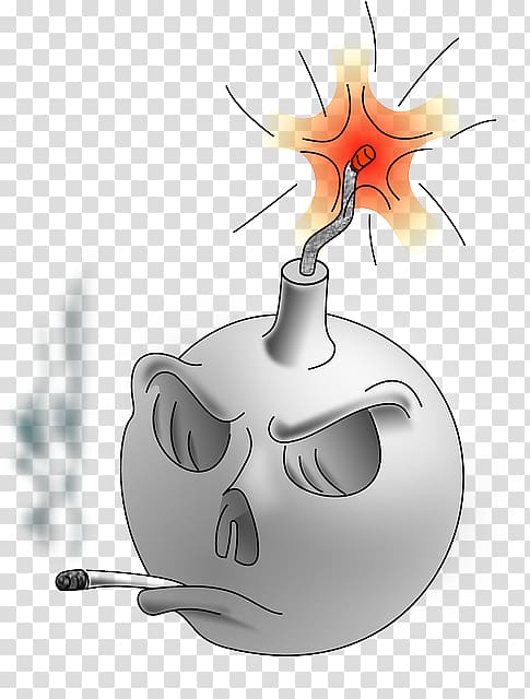 Smoke bomb Explosion Grenade Detonation, Skull smoking transparent background PNG clipart