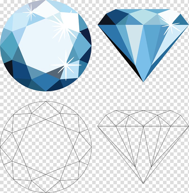 blue gemstone illustration, Diamond .xchng Illustration, Sparkling diamonds transparent background PNG clipart