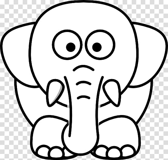 Animals Black & White Black and white , White Elephant transparent background PNG clipart