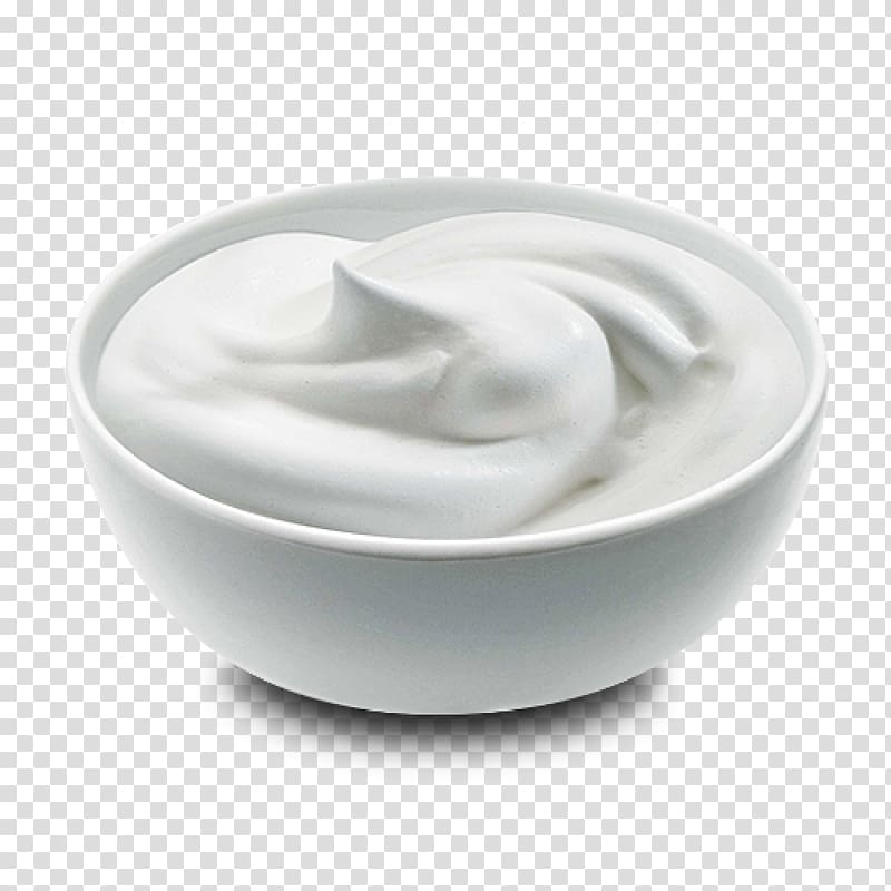 bowl of white cream, Ice cream Frozen yogurt Milk Yoghurt Breakfast, yogurt transparent background PNG clipart